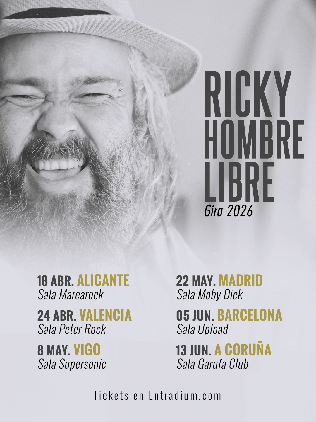 Cartel del concierto en España