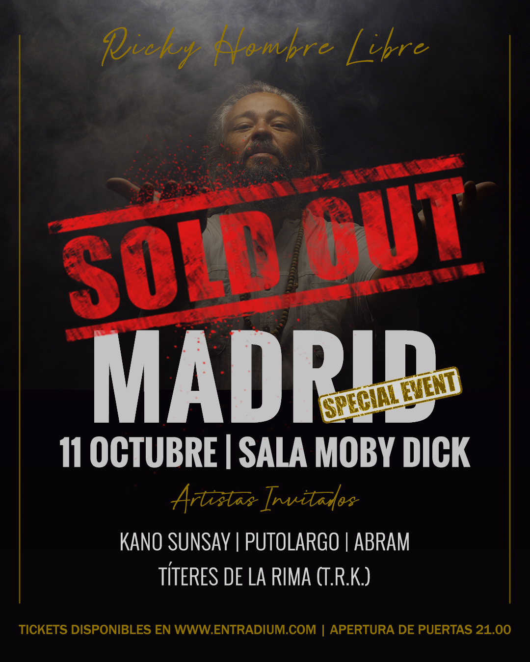 Cartel del concierto en Madrid