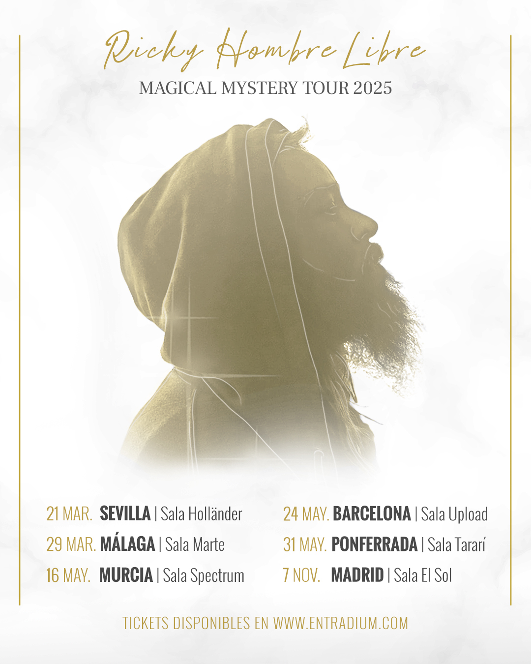 Cartel del concierto en España