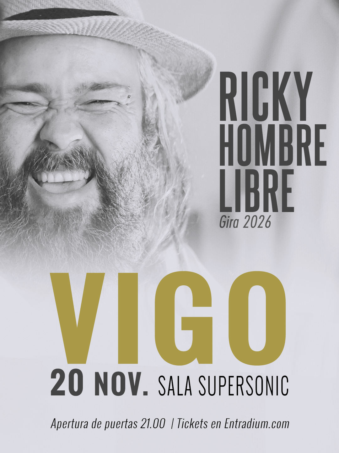 Cartel del concierto en Vigo