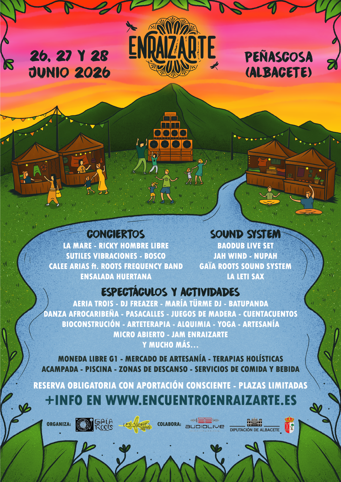 Cartel del concierto en Peñascosa, Albacete